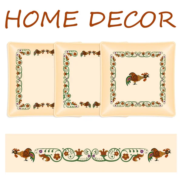 Set almohadas decorativas — Vector de stock