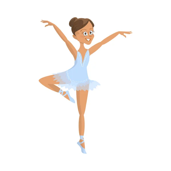 Pequena bailarina bonito — Vetor de Stock