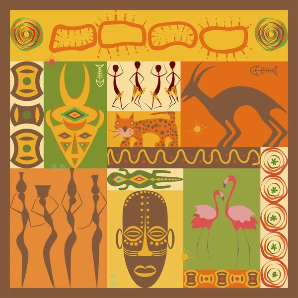 Illustration ethnique africaine — Image vectorielle