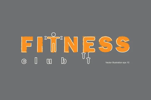 Logo klubu fitness — Stockový vektor