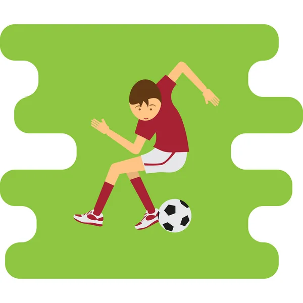 Ilustración del futbolista — Vector de stock