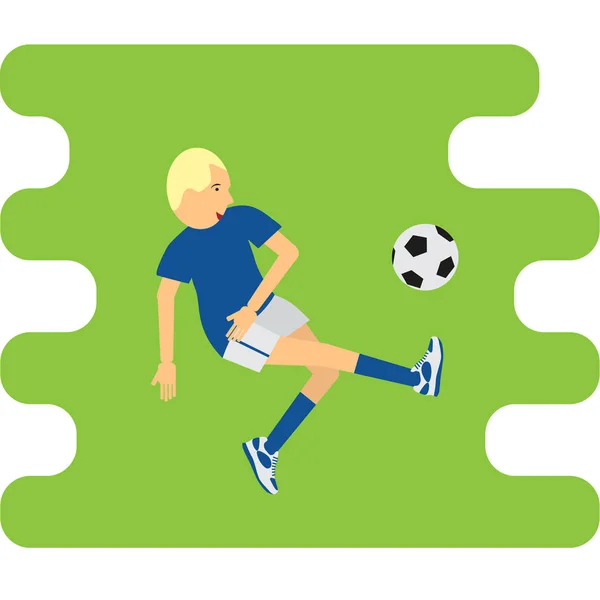 Ilustración del futbolista — Vector de stock