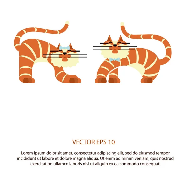 Modello logo gatto — Vettoriale Stock