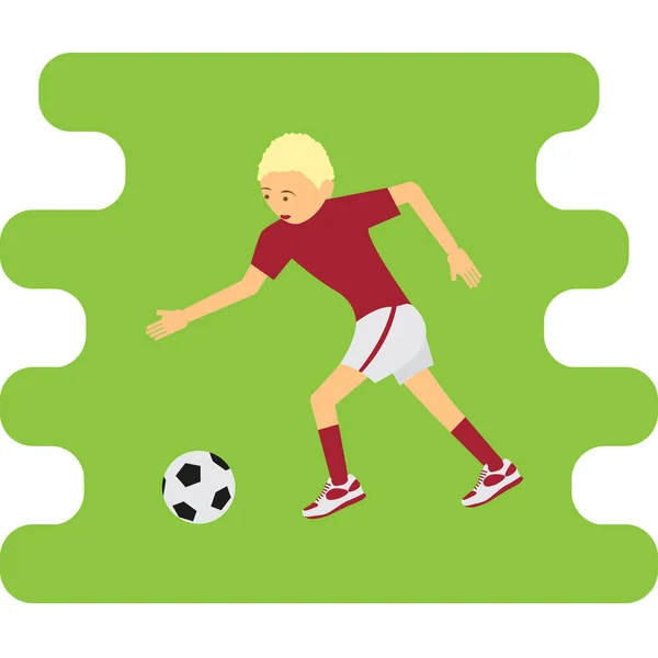 サッカー選手の図 — ストックベクタ