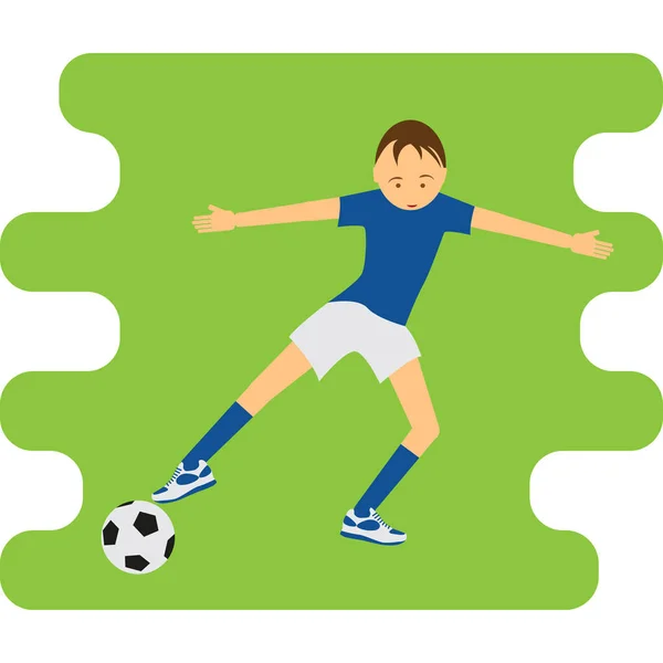 Ilustración del futbolista — Vector de stock