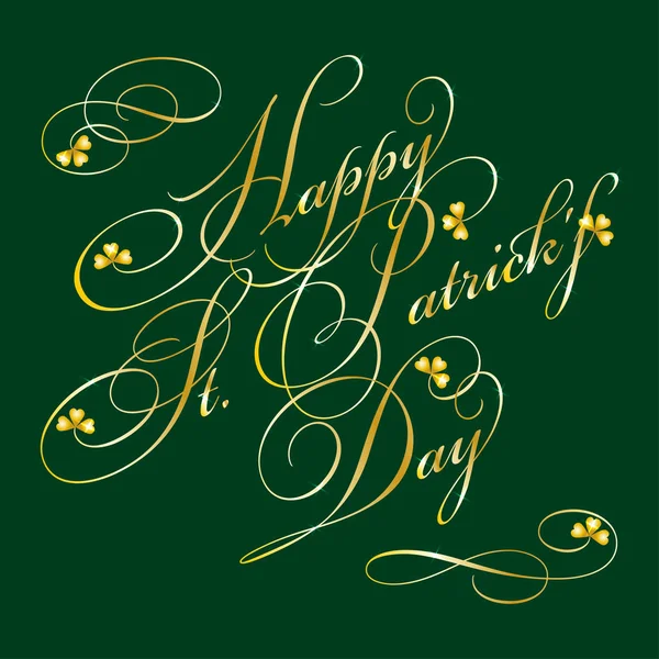 Saint Patricks Day gratulationskort — Stock vektor