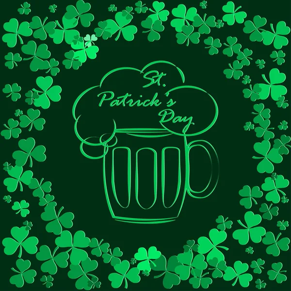 Carte de voeux de la Saint Patricks Day — Image vectorielle