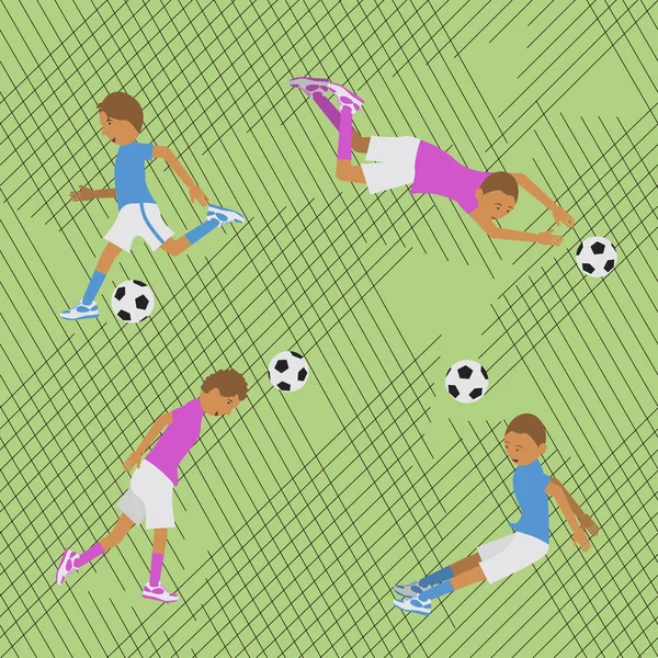 Patrón de fútbol sin costuras — Vector de stock