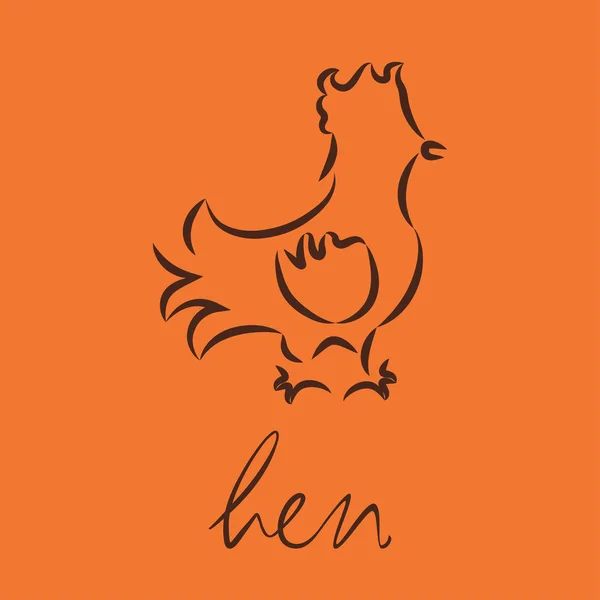 Logo de la gallina — Archivo Imágenes Vectoriales