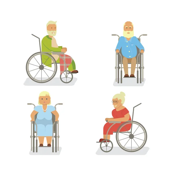 Personnes âgées retraitées — Image vectorielle