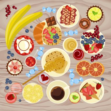 Kahve molası için tatlı menüsü