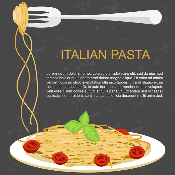 Trendy concept for pasta — Stock Vector
