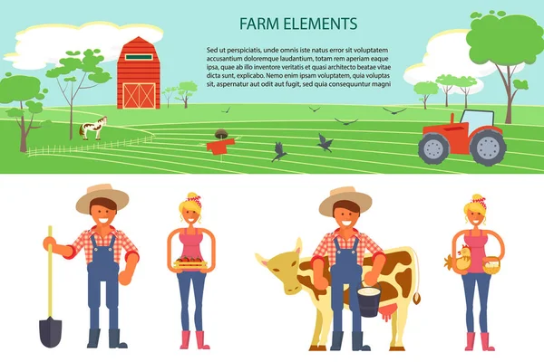 Infographic öğeleri tarım — Stok Vektör