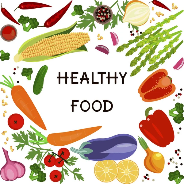 Πανό υγιεινών τροφίμων — Διανυσματικό Αρχείο