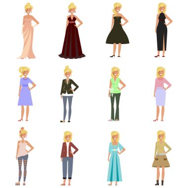 Moda elbiseli kadınlar