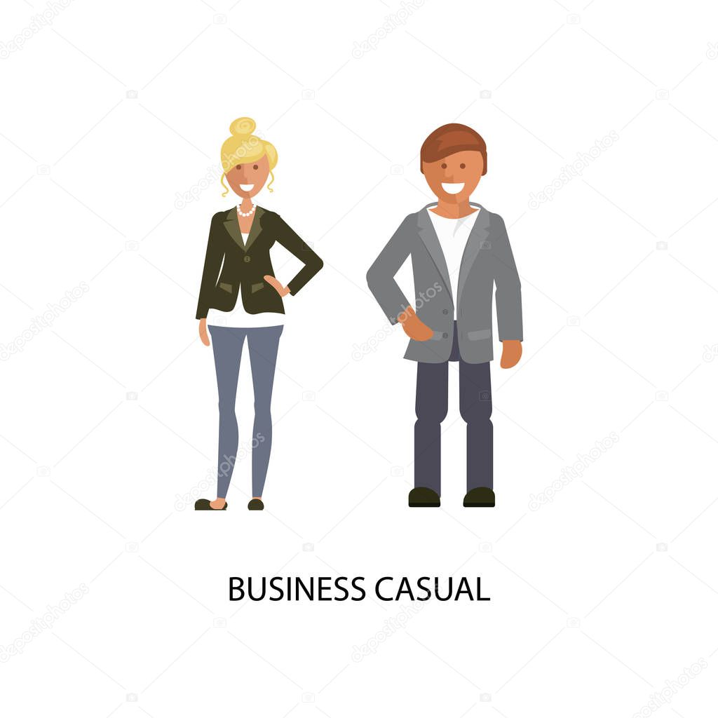 Photos: business casual attire | Business casual style — Stock Vector ...