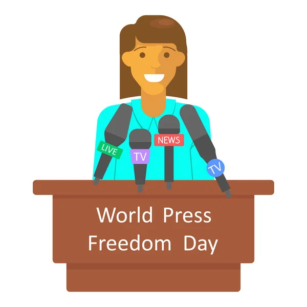 विश्व प्रेस स्वतंत्रता दिवस — स्टॉक वेक्टर