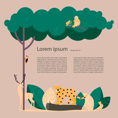 Vahşi hayvanlar ile orman