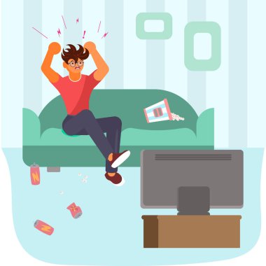 Spor fanatiği sinirlenir