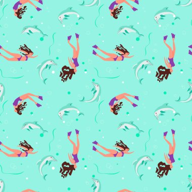 Yüzücülerle kusursuz desen