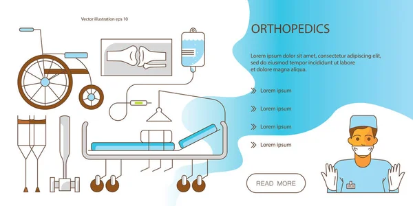 Traitement orthopédique et musculo-squelettique — Image vectorielle