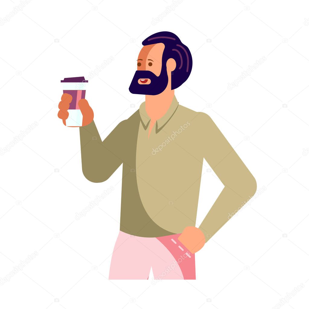 Handsome man with Cup of coffee