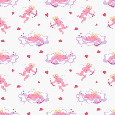 Oyuncak Aşk Tanrısı ile kusursuz desen