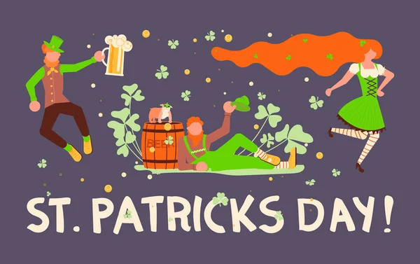 Bannières de salutation Saint Patricks Day — Image vectorielle