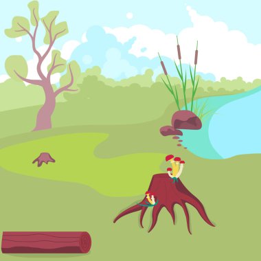 Doğal şirin manzara.