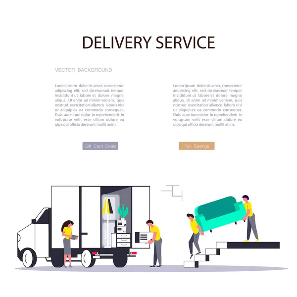 Serviço de entrega e correio —  Vetores de Stock