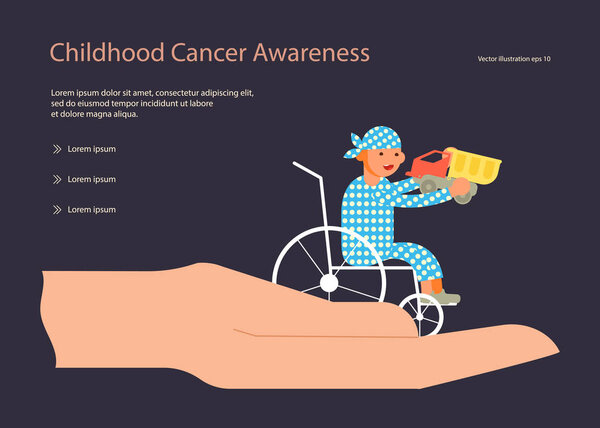 Child oncology disease concept