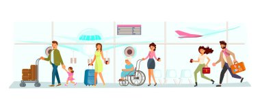 İnsanlar uçak inişine gidiyor.