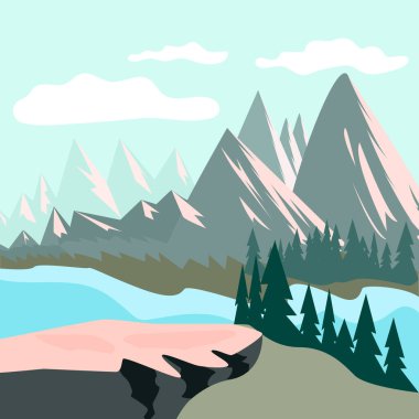 Nehir ve dik kaya yüzeyi