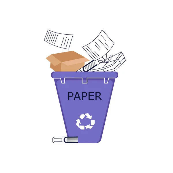 循环再用的废纸 — 图库矢量图片