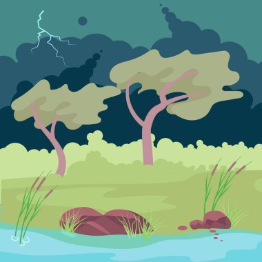 Gök gürültülü ve şimşek 