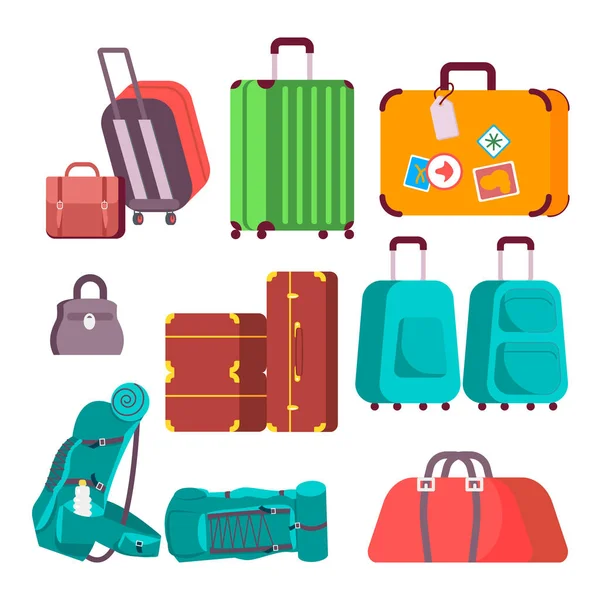 Set di bagagli vari — Vettoriale Stock
