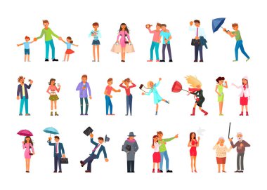 Farklı yaşlar, duygular ve çok kültürlü insanlar. 