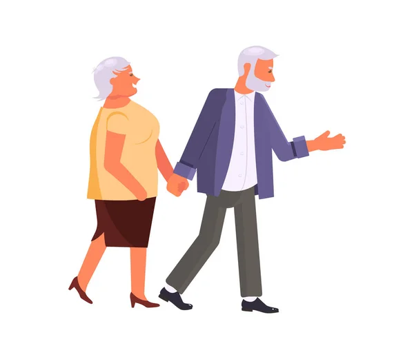Elderly people characters — Stock Vector