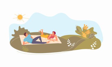 Piknikte aşık bir çift