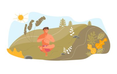 Adam antrenman yapıyor.