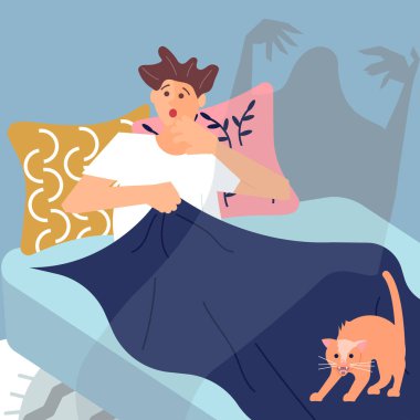 Korkmuş adam kabus görür.