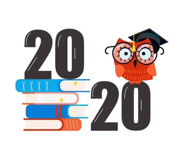 Graduated concept 2020 year — Stock Vector
