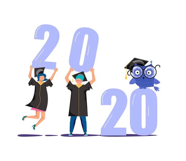 Graduated concept 2020 year — Stock Vector