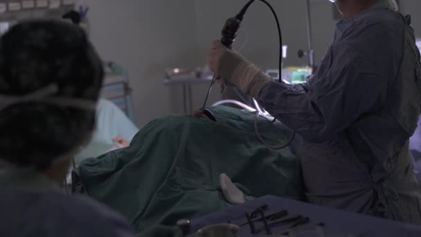 Операция на носу с помощью специальной машины — стоковое видео