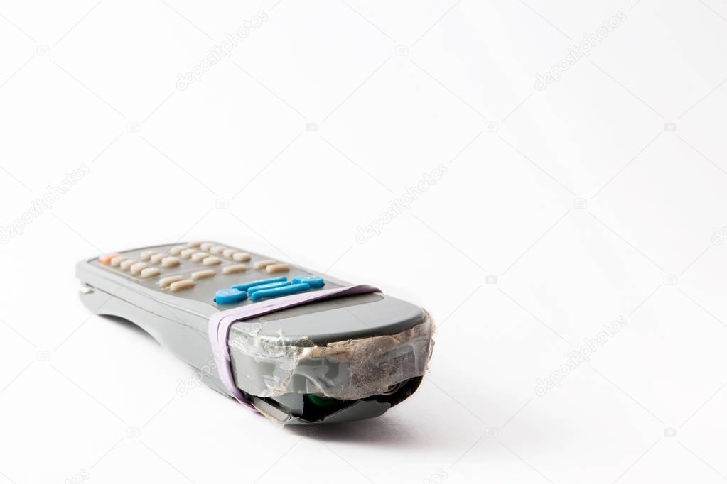 Old broken tv remote control