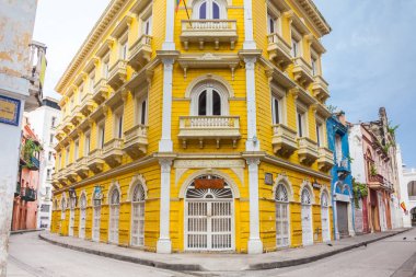 Colonial Building Rafael del Castillo in Cartagena de Indias