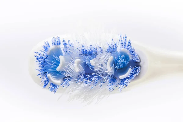 Close up of an old toothbrush Stock Picture