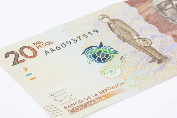 Двадцать тысяч колумбийских песо — стоковое фото