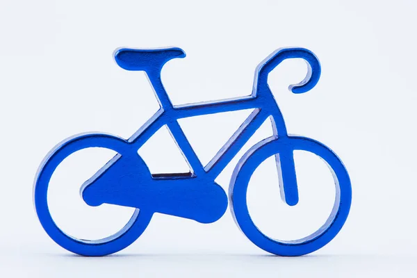 Bicicleta de brinquedo azul isolada — Fotografia de Stock