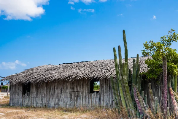 Casas tradicionais de madeira de guadua em La Guajira, Colômbia — Fotografia de Stock